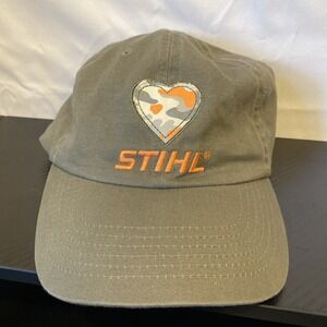 STIHL Olive Ladies Adjustable Strap Camo Heart Cap Hat